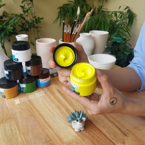 Màu Vẽ Gốm Không Nung Acrylic Mont Marte - Vàng