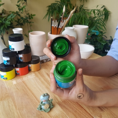 Màu Vẽ Gốm Không Nung Acrylic Mont Marte - Xanh Lá Cây