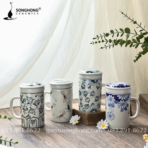 Tách Trà Gốm Có Lọc 350ml - M10