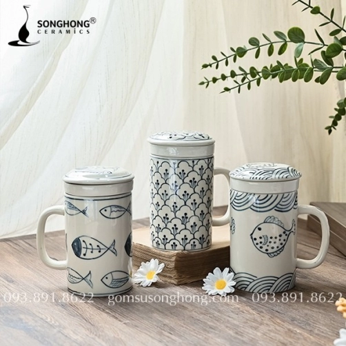 Tách Trà Gốm Có Lọc 350ml - M9