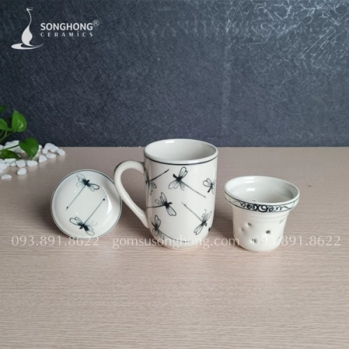 Tách Trà Gốm Có Lọc 300ml - M7