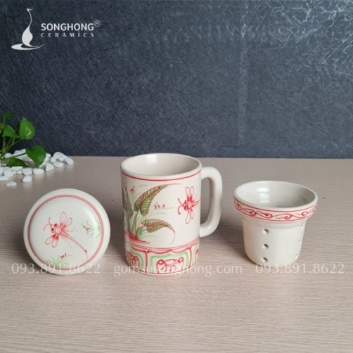Tách Trà Gốm Có Lọc 300ml - M6