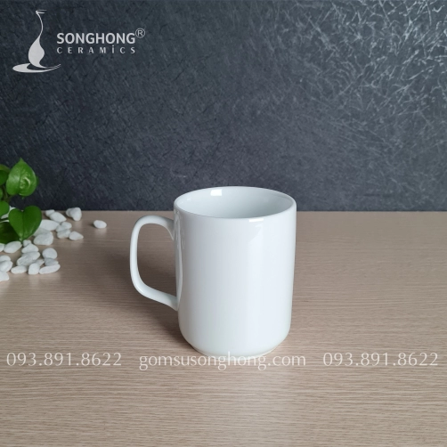 Cốc (Ca) Sứ Trắng 350ml - M6