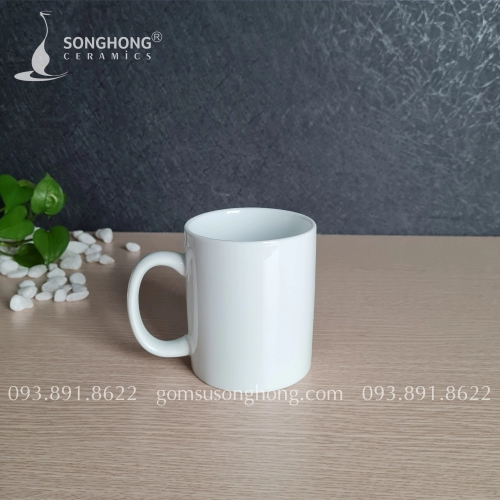 Cốc (Ca) Sứ Trắng 350ml - M1