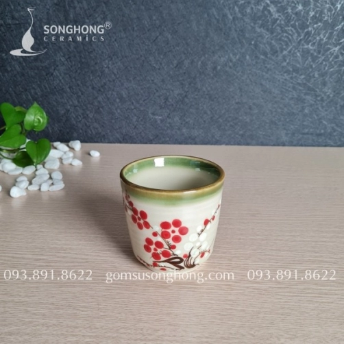 Cốc (Ca) Men Rêu Vẽ Tay 280ml - M4