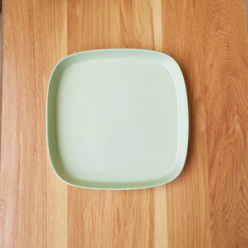 Đĩa Gốm Vuông Đất Trộn Màu 22cm