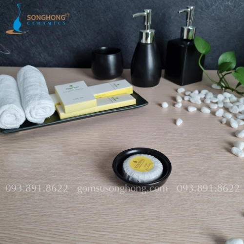 Khay Gốm Đựng Viên Xà Bông Tròn - M2