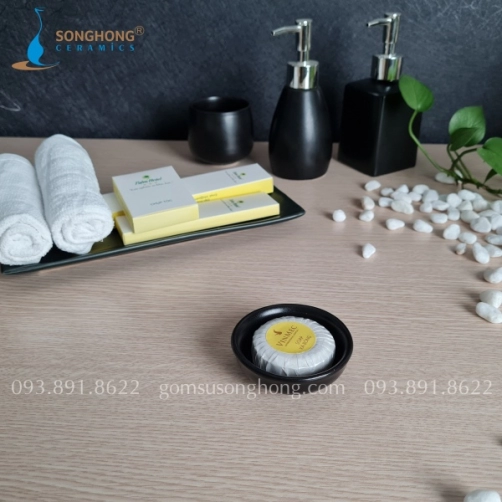 Khay Gốm Đựng Viên Xà Bông Tròn - M2