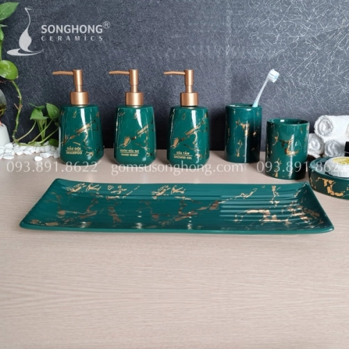 Khay Đựng Amenities 33cm - Vân Vàng Kim