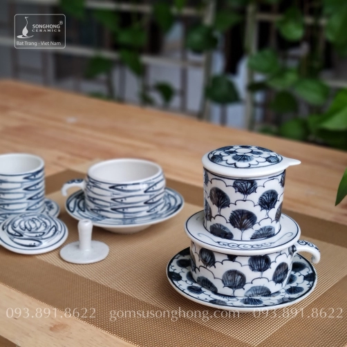 Tách Cafe Phin Gốm - Mẫu 7