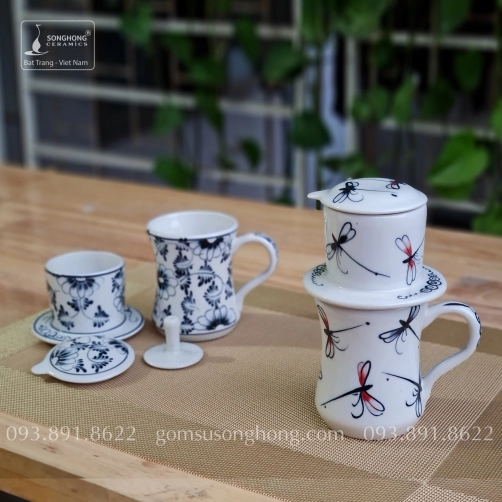 Tách Cafe Phin Gốm Cao - Mẫu 1