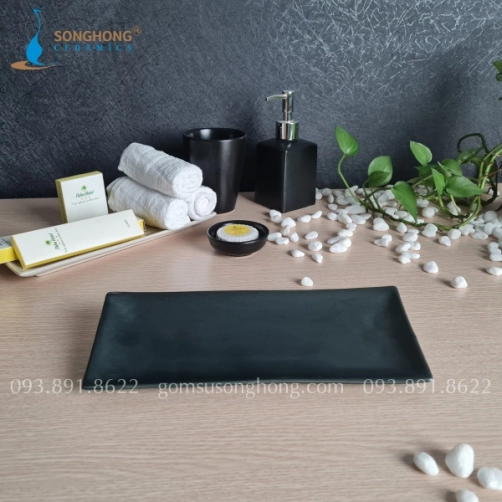 Khay Đựng Amenities 26cm - Men Đen Matt