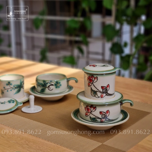 Tách Cafe Phin Gốm - Mẫu 23