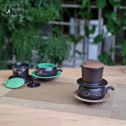 Tách Cafe Phin Gốm - Mẫu 24