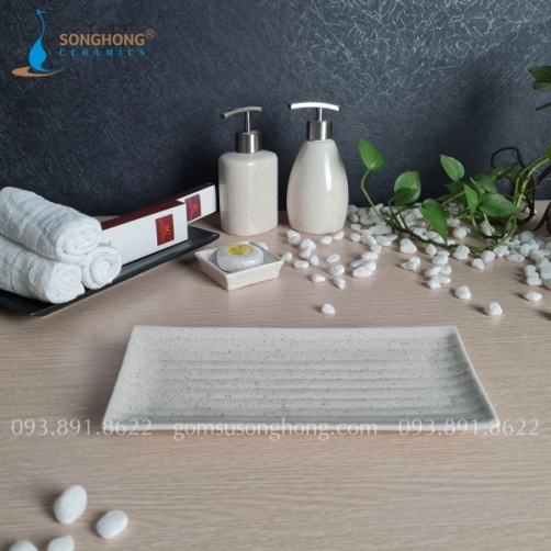 Khay Đựng Amenities 26cm - M1 Men Cát Trắng Matt