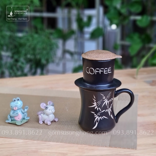 Tách Cafe Phin Gốm Cao - Mẫu 5
