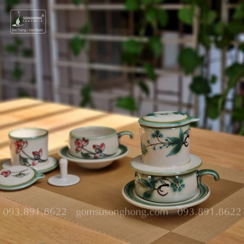 Tách Cafe Phin Gốm - Mẫu 26