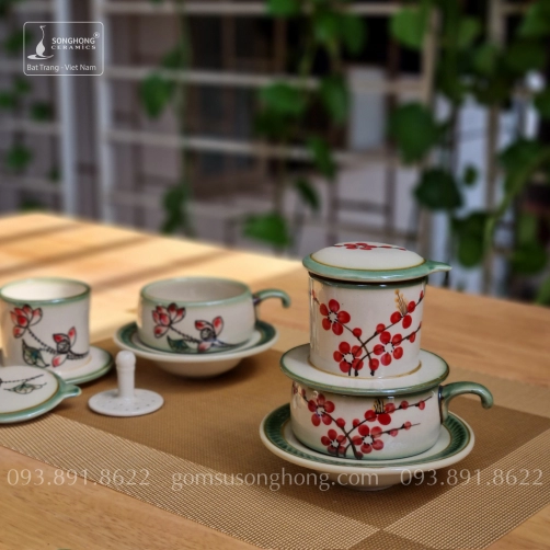 Tách Cafe Phin Gốm - Mẫu 28