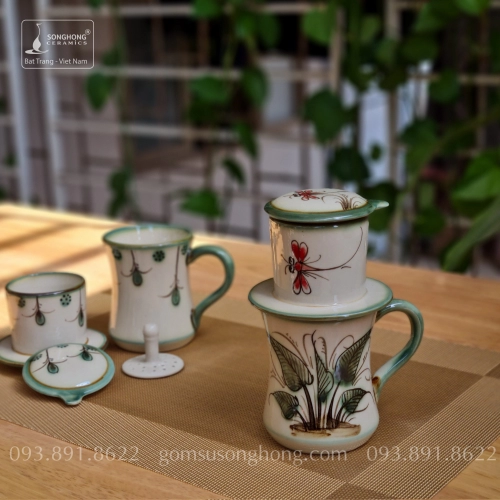 Tách Cafe Phin Gốm Cao - Mẫu 6