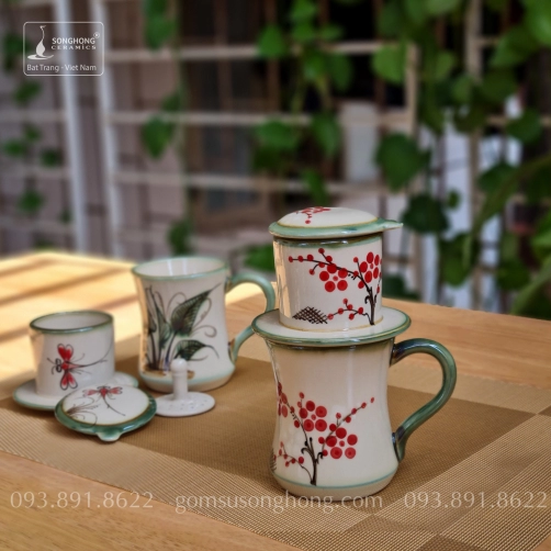 Tách Cafe Phin Gốm Cao - Mẫu 7