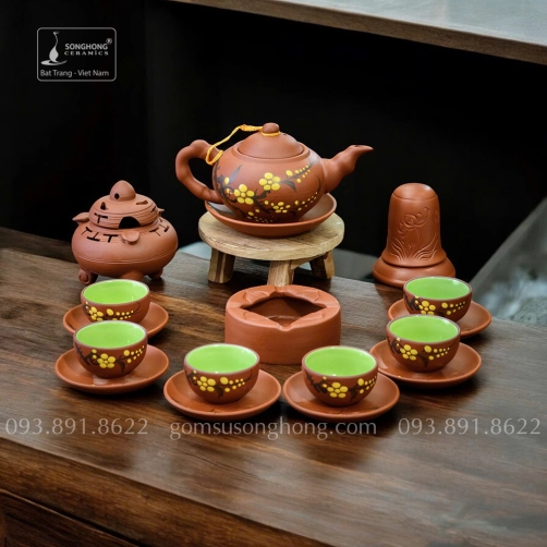 Bộ Trà (Ấm Chén) Nâu Đất - Mẫu 1
