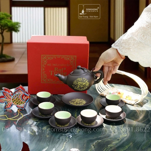 Bộ Trà (Ấm Chén) Nâu Đất - Mẫu 3