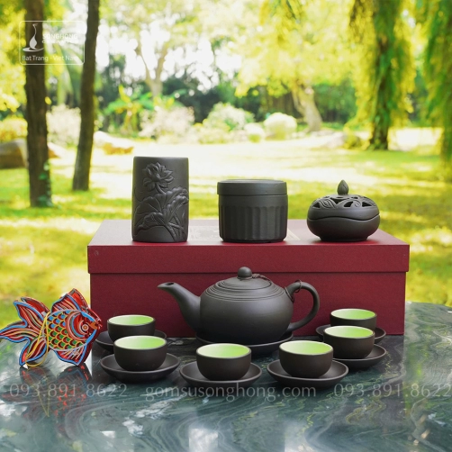 Bộ Trà (Ấm Chén) Nâu Đất - Mẫu 5