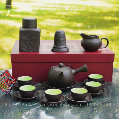 Bộ Trà (Ấm Chén) Nâu Đất - Mẫu 8