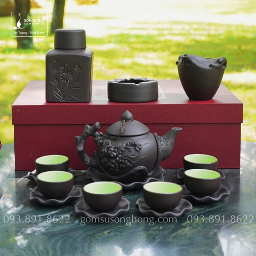 Bộ Trà (Ấm Chén) Nâu Đất - Mẫu 9