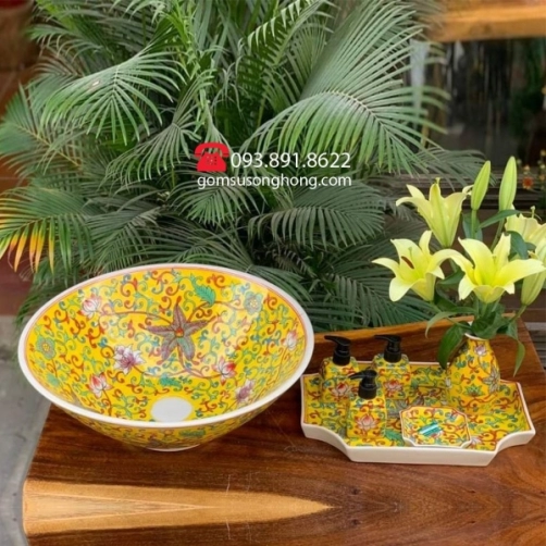 Lavabo Men Màu Vẽ Tay - Mẫu 2