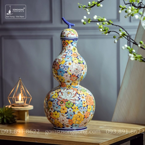 Bình Decor Phong Cách Indochine Tân Cổ Điển - Mẫu 4