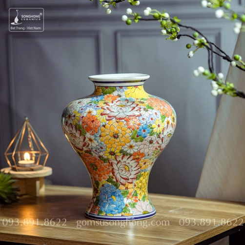 Bình Decor Phong Cách Indochine Tân Cổ Điển - Mẫu 5