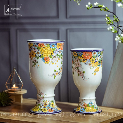 Bình Decor Phong Cách Indochine Tân Cổ Điển - Mẫu 8