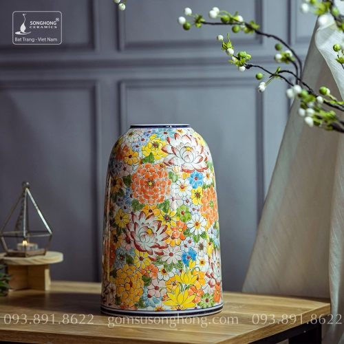 Bình Decor Phong Cách Indochine Tân Cổ Điển - Mẫu 9