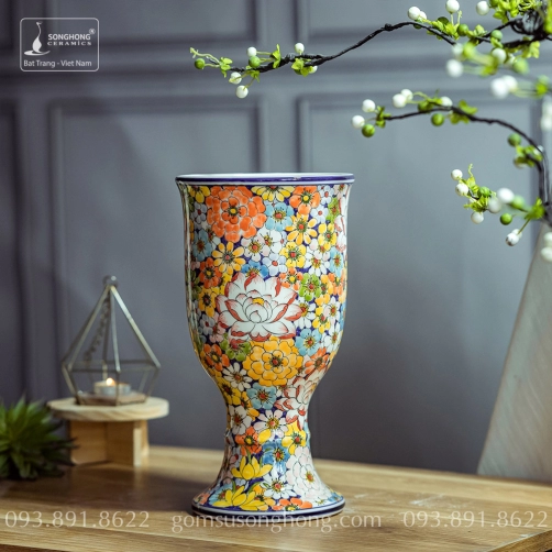 Bình Decor Phong Cách Indochine Tân Cổ Điển - Mẫu 12