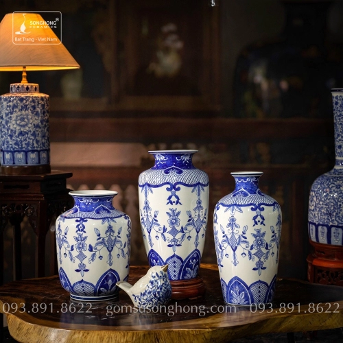 Bình Decor Phong Cách Indochine Tân Cổ Điển - Mẫu 13