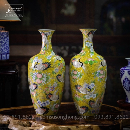 Bình Decor Phong Cách Indochine Tân Cổ Điển - Mẫu 15