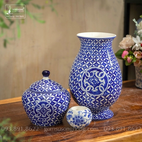 Bình Decor Phong Cách Indochine Tân Cổ Điển - Mẫu 19