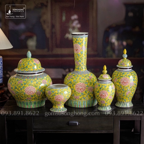 Bình Decor Phong Cách Indochine Tân Cổ Điển - Mẫu 20