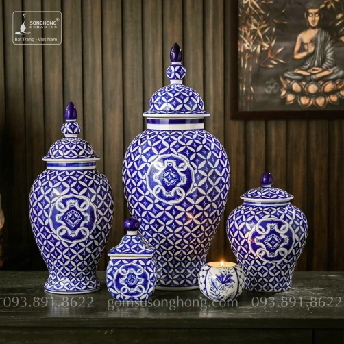 Bình Decor Phong Cách Indochine Tân Cổ Điển - Mẫu 22