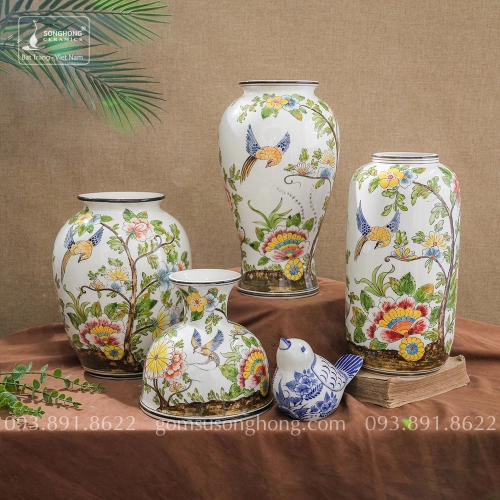 Bình Decor Phong Cách Indochine Tân Cổ Điển - Mẫu 33