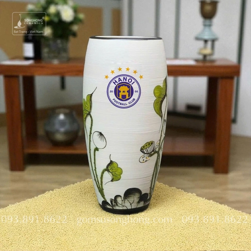 Lọ Hoa Gốm Men Khô Vẽ Tay - Mẫu 7