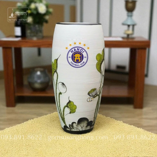 Lọ Hoa Gốm Men Khô Vẽ Tay - Mẫu 7