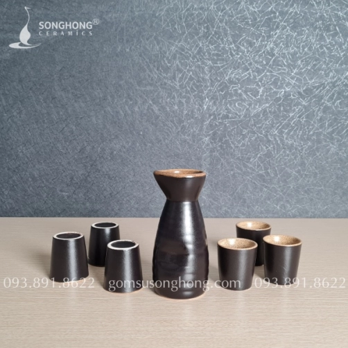 Bộ Bình Gốm Rượu Sake - Soju 200ml - SKMB02