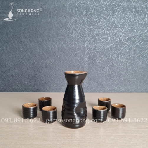 Bộ Bình Gốm Rượu Sake - Soju 200ml - SKMB01