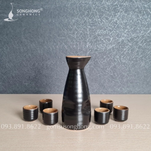 Bộ Bình Gốm Rượu Sake - Soju 350ml - SKMB05