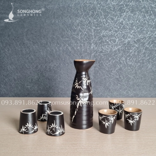 Bộ Bình Gốm Rượu Sake - Soju 260ml - SKMB07