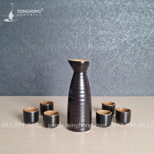 Bộ Bình Gốm Rượu Sake - Soju 260ml - SKMB06