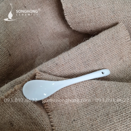 Coffee Spoon / Thìa Cafe Sứ Trắng - TG06