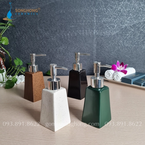 Bình Gốm Đựng Dầu Gội 180ml - M3